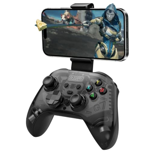 Joso Game Controller with Phone Mount, Play on iPhone/iPad/Android/PS4/PC/Switch with Hall Effect Joysticks/Hall Triggers, Supports Wired Controller with 1000Hz Polling Rate/Cloud Gaming/Streaming - color: Black
