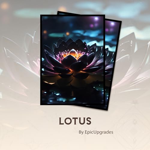 Lotus - MTG Card Sleeves, 104ct, Standard Size, Textured | Perfect for Double Sleeving, Smudge Resistant Matte Back, Standard 66x92mm - Compatible with Magic The Gathering & TCG Cards - color: Eu Lotus, size: Textured