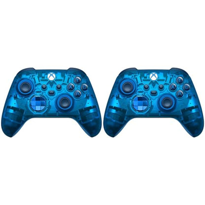 Microsoft QAU-00150 Wireless Dual Controller Bundle (Sky Cipher Special Edition) for Xbox Series X|S, Xbox One, Windows PC, Android and iOS (Renewed) - color: Sky Cipher