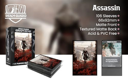 Graphene -100ct Textured Matte TCG/MTG Art Sleeves (Assassin) - style: Graphene