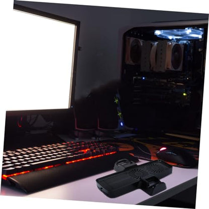 1pc Temperature Control Radiator Fan Base Compatible Space-Saving Cooling for Game Consoles and Vertical Stand