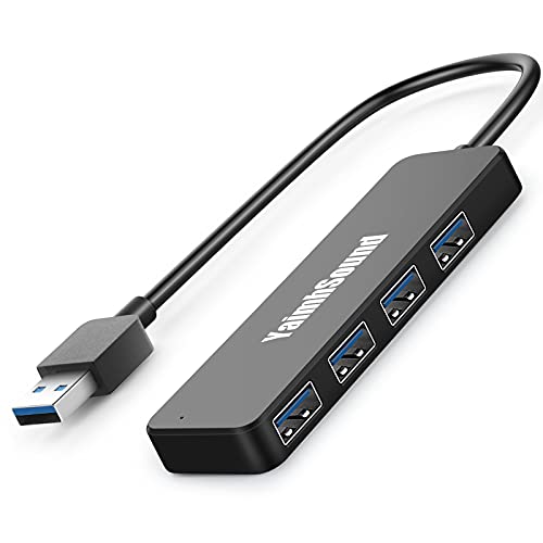 4-Port USB Hub 3.0, YaimhSound USB Splitter for Laptop, Keyboard and Mouse Adapter for Dell, Asus, HP, MacBook Air, Surface Pro, Acer, Xbox, Flash Drive, HDD, Console, Printer, Camera - size: 4 Port USB Hub