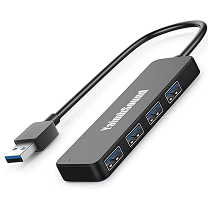 4-Port USB Hub 3.0, YaimhSound USB Splitter for Laptop, Keyboard and Mouse Adapter for Dell, Asus, HP, MacBook Air, Surface Pro, Acer, Xbox, Flash Drive, HDD, Console, Printer, Camera - size: 4 Port USB Hub