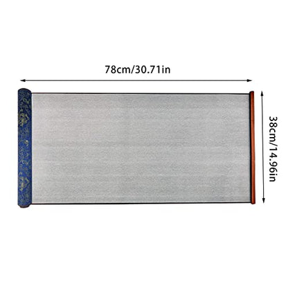 Flylin Calligraphy Cloth, Reusable Chinese Calligraphy Practicing Tool Magic Water Painting Paper Ten Thousand Times Writing Cloth Scroll for Home School (Blue) - color: Blue