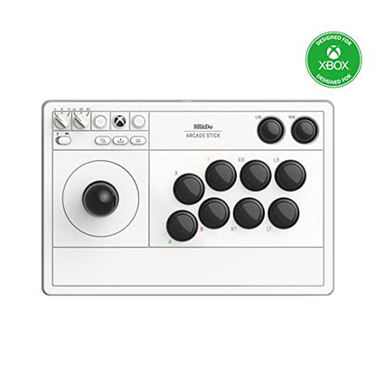 8BitDo Wireless Arcade Stick for Xbox Series X|S, Xbox One and Windows 10, Arcade Fight Stick with 3.5mm Audio Jack - Officially Licensed (White)
