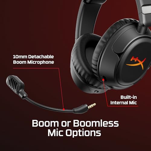 HyperX Cloud Flight 2 – Wireless Gaming Headset, Customizable RGB Lighting with Removable Earcup Plates, up to 100 Hours of Battery Life, 2.4GHz & Bluetooth, Multi-Platform Compatibility - Black - color: Black