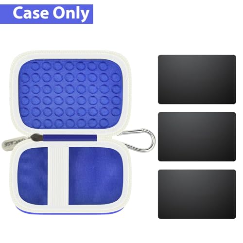 GWCASE Hard Case for Tangem Crypto Wallet, 2-3 Cards, Carabiner, Blue | EVA Hard Shell with Scratch-proof Lining; Elastic Band; Carabiner for EDC;Dustproof, Dplash-resistant;Box Only - color: Blue
