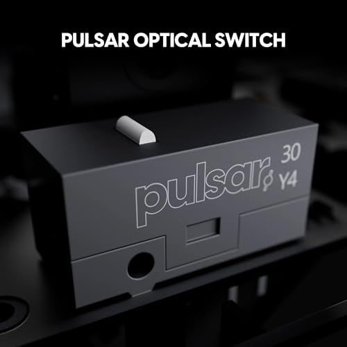 Pulsar Gaming Gears X2 Crazylight Wireless Gaming Mouse, Ultra Lightweight 1.23 oz (35g), Optical Switch, 32000 DPI, 750 IPS, XS-1 Sensor, 8k Compatible (Jet Black) - color: Jet Black, size: Mini, style: X2 CrazyLight