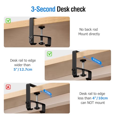 Under Desk Cable Management Tray - Heavy Duty No-Drill Clamp & Screw Mount, 28-Inch Cord Organizer for Home Office, Gaming Setup & Study Room, Holds Power Strip & Large Adapters (Black, 28"L x 5.5"W) - size: 28inch