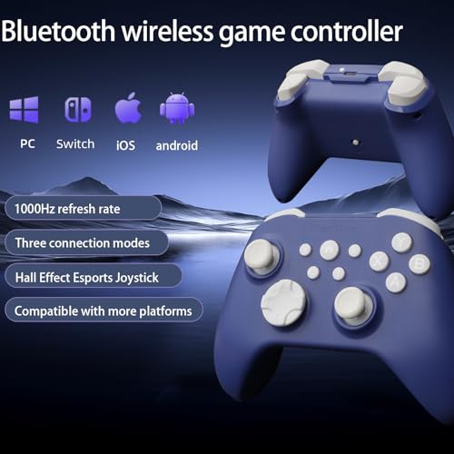 ShanWan Wireless Bluetooth Controller, Gamepad with 2.4G Receiver and Data Charging Cable, Compatible with Windows PC, Android, iOS, iPad, macOS and Switch 2
