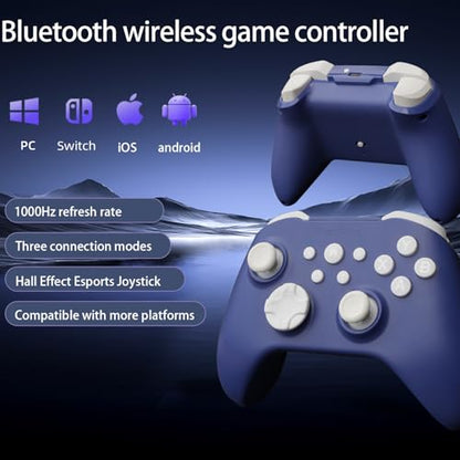 ShanWan Wireless Bluetooth Controller, Gamepad with 2.4G Receiver and Data Charging Cable, Compatible with Windows PC, Android, iOS, iPad, macOS and Switch 2