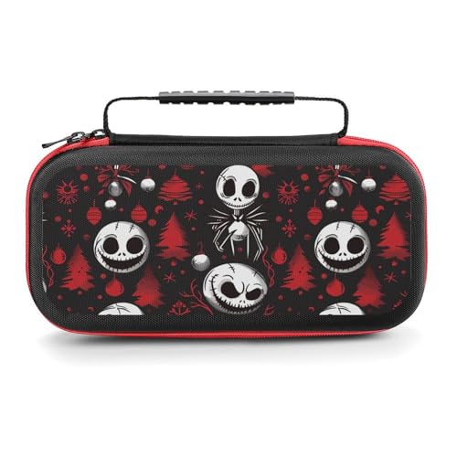 Switch Carrying Case Christmas Horror Switch Game Case with 20 Games Cartridges Hard Shell Travel Protection Storage Case for Console & Accessories