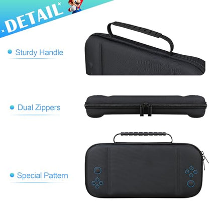BOVKE Carrying Case for New 2025 Nintendo Switch 2, Switch 2 Protective Hard Travel Bag Holder with Extra Space for Joy-Con, Cables, Games Cartridges and Accessories, Black - color: Black