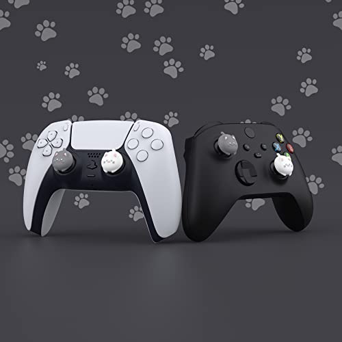 PlayVital Cute Thumb Grip Caps for ps5, Edge, ps4 Controller, Silicone Analog Stick Cover for Xbox Series X/S, Elite Series 2 Controller, Thumbstick Caps for Switch 2 Pro Controller - Cutie Kitty - color: Cutie Kitty