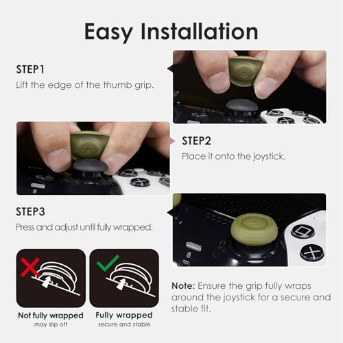 Skull & Co. Skin, CQC and FPS Thumb Grip Set Joystick Cap Analog Stick Cap for Nintendo Switch Pro Controller & PS4 / Slim/Pro Controller- Neon Green, 3 Pairs(6pcs) - color: Neon Green, size: Concave-6pcs