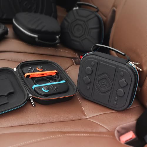 sisma Carry Case Compatible with Nintendo Switch 2 Joy-Con & Straps, Buttons & Joysticks Full Protection, Hard Shell Joycon Compact Pouch Travel Storage Case, Black - color: Black - Fits Joy-Con 2 & Straps
