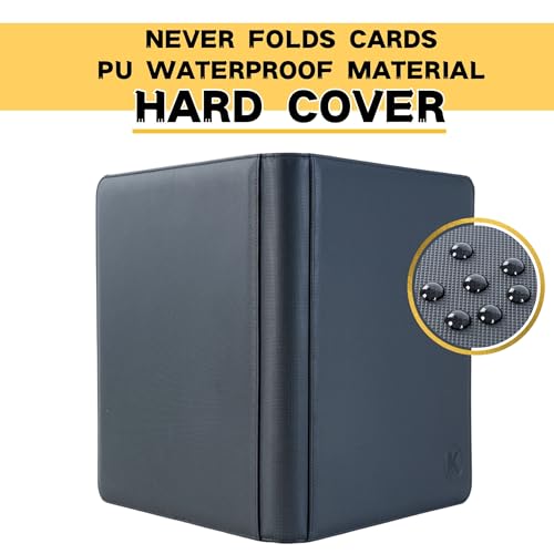 1000+ Pockets Trading Card Binder, 16-Pocket Card Ablum Compatible with MTG,Sports Cards & Other Standard Size Trading Cards (Black) - color: Black