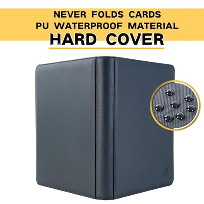 1000+ Pockets Trading Card Binder, 16-Pocket Card Ablum Compatible with MTG,Sports Cards & Other Standard Size Trading Cards (Black) - color: Black