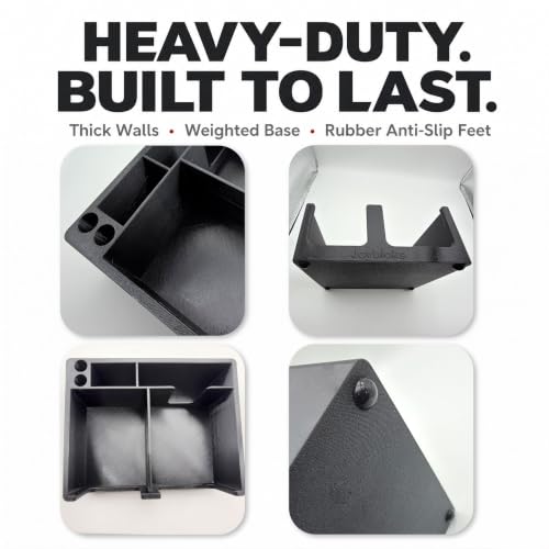 Card Ripping Station Caddy, Toploader Dispenser & Penny Sleeve Holder | One-Handed Top Loaders Penny Sleeves Card Saver Holder w/ Anti-Slip Base, Holds 60+ Toploaders & 400+ Sleeves - color: Card Ripping Station