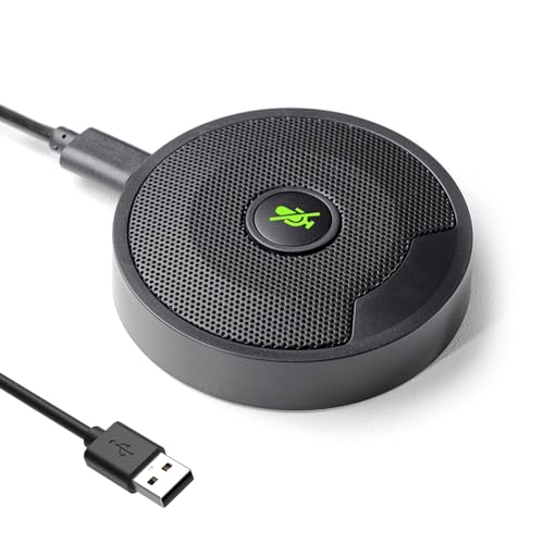 USB Microphone for PC, Computer Mic with Mute Button, Plug & Play | Noise Cancelling, 360° Omnidirectional Pickup, Conference Calls, Video Conference, Laptop, USB Connector,Table Mic