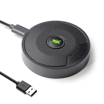 USB Microphone for PC, Computer Mic with Mute Button, Plug & Play | Noise Cancelling, 360° Omnidirectional Pickup, Conference Calls, Video Conference, Laptop, USB Connector,Table Mic