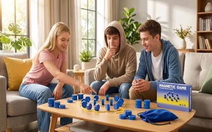 Magnet Chess Game Magnet Game with String, Puzzle Strategy Games for Easter Basket Stuffers Family Games Night & Party & Birthday & Christmas, Game Collections, Gaming Tops