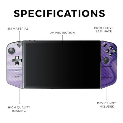 Carbon Fiber Gaming Skin Compatible with Lenovo Legion Go - Lavendar Acrylic - Premium 3M Vinyl Protective Wrap Decal Cover - Easy to Apply | Crafted in The USA by MightySkins - color: Lavendar Acrylic, style: Carbon Fiber Textured Finish