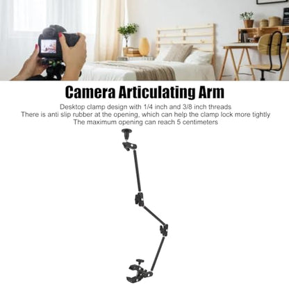 Magic Arm Clamp Mount Friction Power Articulating Magic Arm Magic Arm Clamp Kit Friction with Adjustable Camera Boom Arm with 1 4 Inch 3 8 Inch for SLR Cameras