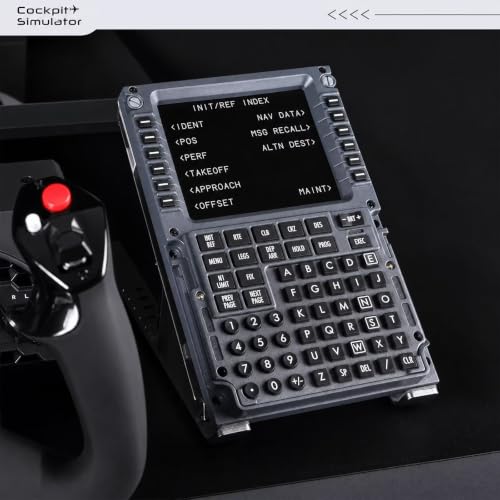 Full Size Flight Simulator Controller- Computer Control Display Panel- Route Control Plug-And-Play Game Simulators Cl/Ng/Max Cdu For Home Cockpit &Amp; Desktop Setup Pc For Enthusiasts