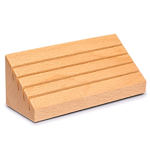 Yellow Mountain Imports Standard-Size Solid Beechwood Playing Card Holders/Racks - Set of 2 Card Organizers - size: 5.9”