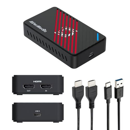AVerMedia 4K HDMI Capture Card, USB Game Capture Card for Streaming and Recording with True Low Latency on PS5/Pro, Xbox, Switch 2, PC on Twitch, OBS, for Win11, Mac-GC553Pro Live Gamer Ultra S Black