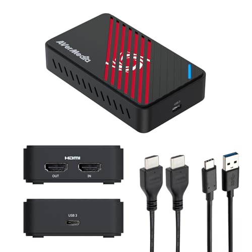 AVerMedia 4K HDMI Capture Card, USB Game Capture Card for Streaming and Recording with True Low Latency on PS5/Pro, Xbox, Switch 2, PC on Twitch, OBS, for Win11, Mac-GC553Pro Live Gamer Ultra S Black