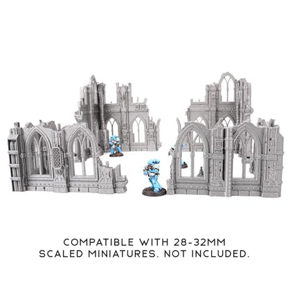 Sci-Fi Ruin Set 2 Bundle (2 Sets) for Wargames and RPGs 28mm 32mm Miniatures - style: Two Sets