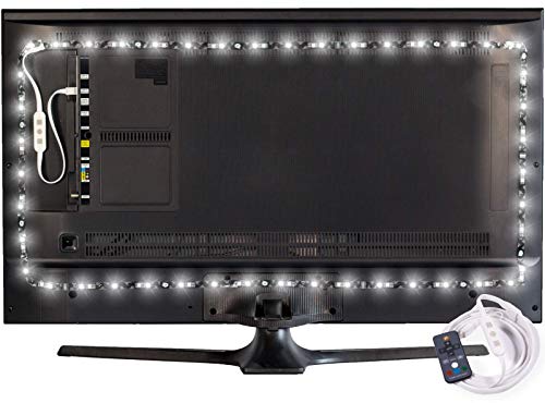 LED Strip Lights Backlight, USB Light Strips w/Remote for 15 Ambient Color Bias Lighting Options & 10 Brightness Modes, for TV/Computer Decor/Indoor Use, Size (30"-40" TV) - size: Pro: Large (30-40 in TV)