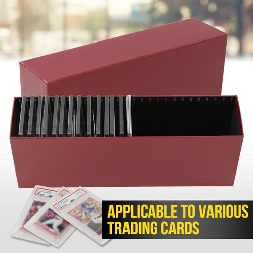 CROSSDESIGN Slotted Graded Card Storage Holder Container Trading Cards | Boxes with Slat Storage Boxes