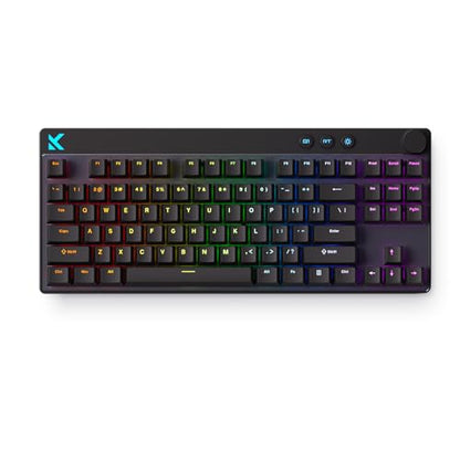 MCHOSE Mix 87 TKL Wired Gaming Keyboard Magnetic Switch Hall Effect Keyboards Rapid Trigger SOCD 8K Polling Rate Volume Knob Adjustable Actuation Point RGB Lighting HotSwap Black Apollo Switch - color: Black-Apollo TTC