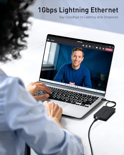 Cable Matters 8-in-1 USB C Hub Dual HDMI, 140W Charging, Gigabit Ethernet | 2x 4K@60Hz HDMI, 10Gbps Data, 2x USB-C and USB-A 3.2, One External Display on macOS