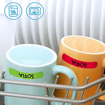 50 Personalized Adhesive Labels to Mark Objects 2.3 x 0.4 in. Waterproof Stickers to Mark School Supplies, Books, kindergartens Goods, Summer Camps, Children's Toys, etc. - color: Fantasy