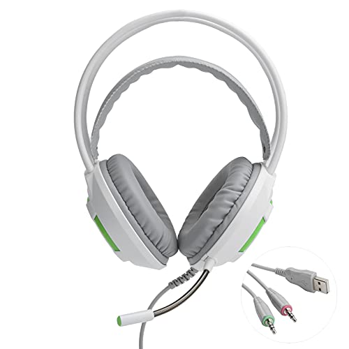 Wired Headset Premium Over Ear Noise Canceling Gaming Headphones for PC and Console, Comfortable PU Ear Cushions, 3.5mm Plug, 2m Cable (1)