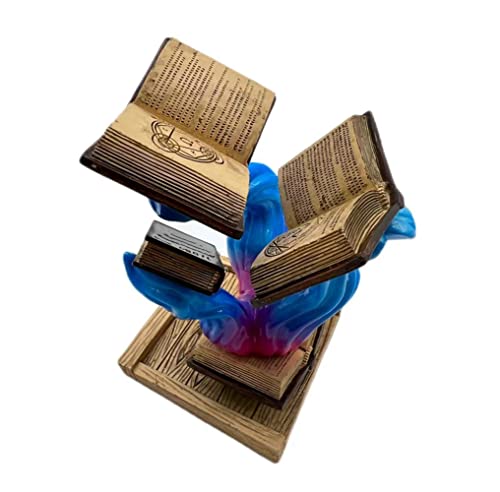 Thyggzjbs Magic Book Dice Tower,Tomes of Magics Dice Tower Magics Dice Tower Big Book Dice Tower Ornaments Clear Ornament Bulbs,Personalized Magic Dice Tower BookCollection (Blue+Purple) - color: Blue+purple