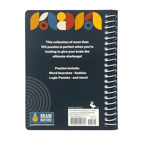 Ultimate Mind Games Pocket Puzzles (Brain Busters) 100+ Word Searches, Sudoku, Logic Puzzles, and More - Concealed Spiral