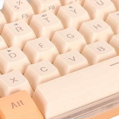 Naroote Mini Keyboard, Gaming Keyboard 60 Percent 61 Keys Keyboard Wired Gaming Keyboard RGB Small Gaming Keyboard Imitated Mechanical Compact for Typist (Orange Yellow)