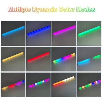 12" Under Monitor RGB Light Bar,16 Million Hues,USB-Powered, 3-Control (Button/Remote/App),LED Ambient Light for Gaming Room, Display Case & Desk Aesthetic Lighting（Red）