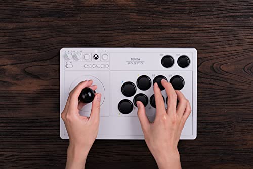 8BitDo Wireless Arcade Stick for Xbox Series X|S, Xbox One and Windows 10, Arcade Fight Stick with 3.5mm Audio Jack - Officially Licensed (White)