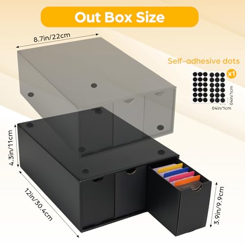 RLAVBL 12-600 CT Trading Card Storage Box with 48 Dividers, 12000+ Card Deck Box for MTG, TCG, PTCG, and Sports Cards Organizer - size: Drawer-4 Sets
