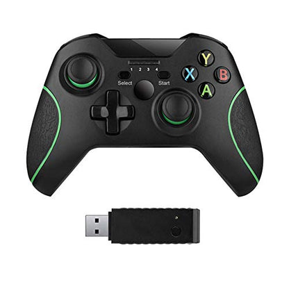 TECTINTER 2.4GHZ Wireless Controller for Xbox One Controller Compatible with Xbox One S/X/Elite, PS3, Windows 7/8/10 with Built-in Dual Vibration (Without Phone Clip) - color: BLACK