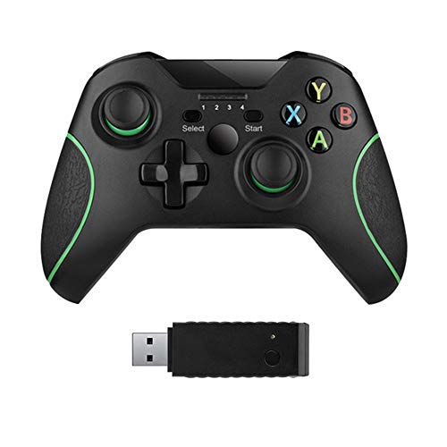 TECTINTER 2.4GHZ Wireless Controller for Xbox One Controller Compatible with Xbox One S/X/Elite, PS3, Windows 7/8/10 with Built-in Dual Vibration (Without Phone Clip) - color: BLACK