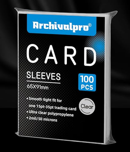 Ultra Clear Soft Penny Sleeves - 100pcs Standard Size Trading Card Protectors, Fits 15PT-35PT Cards, Acid-Free PVC-Free Card Sleeves for Collectors, Sports & Outdoors - size: 65×91mm (2.56"×3.58")