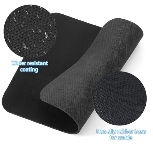 25 Pack Computer Mouse Pad, Waterproof Mousepads Bulk with Non-Slip Rubber Base, Smooth Textured Surface for Gaming, Office, Home, Laptop & Desktop Computers, Black, 7.09 x 8.66 Inch