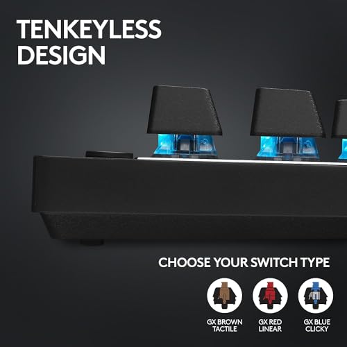 Logitech G PRO X TKL Lightspeed Wireless Gaming Keyboard (Tactile) - Black | Lightspeed wireless, Ultra-Portable Tenkeyless Design, LIGHTSYNC RGB, PBT keycaps, Tactile Switches - color: Black, size: TKL - Wireless, style: Tactile